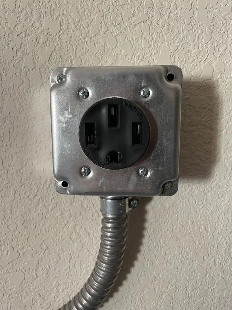 NEMA 14-50 outlet installed for Smart Home Electrical in Stewartville
