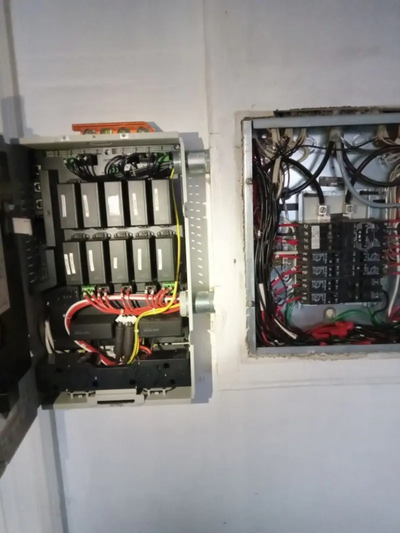 Electrical panel upgrade completed for Security Camera Wiring in Stewartville